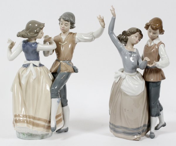 LLADRO PORCELAIN FIGURES OF DANCING COUPLES, TWO (1 of 2)