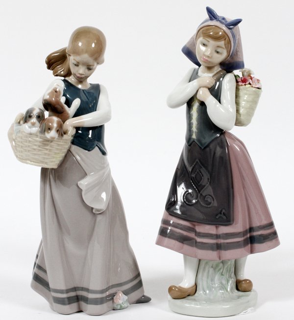 LLADRO PORCELAIN FIGURES OF GIRLS, TWO (1 of 2)