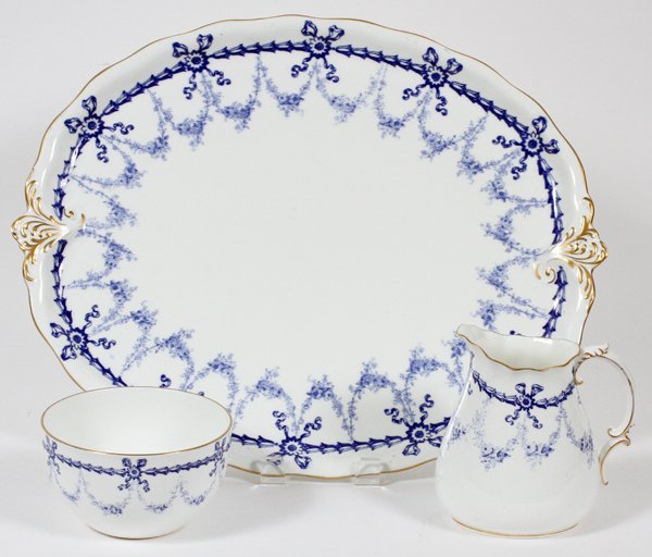 ROYAL CROWN DERBY PORCELAIN PLATTER PITCHER & BOWL (1 of 2)