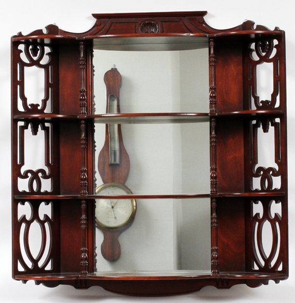 MAHOGANY WALL CURIO C. 1940 (1 of 4)