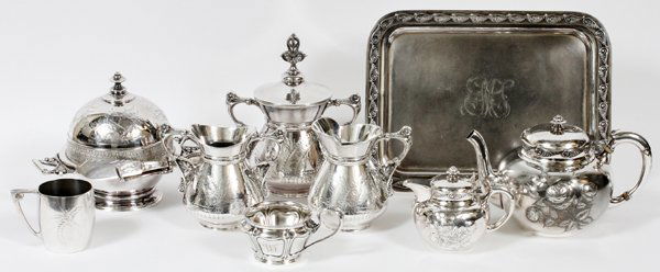 AMERICAN VICTORIAN SERVING PIECES 19TH C. (1 of 3)