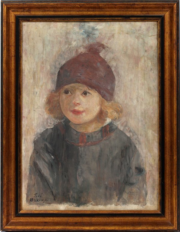 TADEUSZ OIL ON CANVAS, FILLETTE W/ CAP (1 of 5)