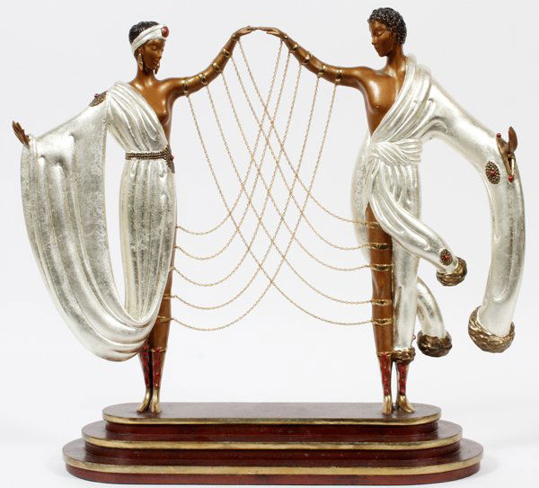 ERTE POLYCHROMED BRONZE SCULPTURE 1986 (1 of 4)