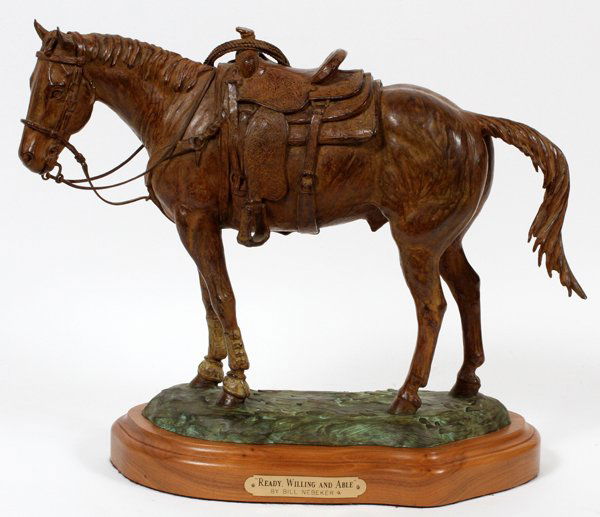 BILL NEBEKER BRONZE HORSE SCULPTURE 2001 (1 of 3)
