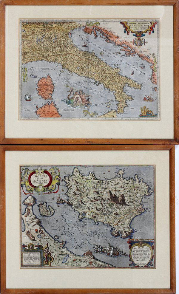 HAND COLORED ENGRAVED MAPS ANTIQUE 2 (1 of 2)