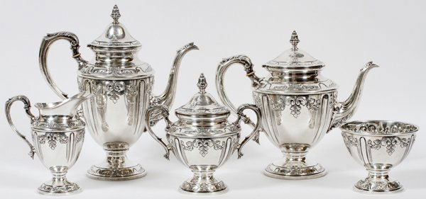 MUECK-CAREY CO. STERLING TEA & COFFEE SET 5 PIECES (1 of 2)