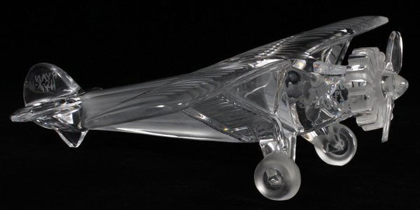 DAUM FRENCH CRYSTAL 'SPIRIT OF ST. LOUIS' AIRPLANE (1 of 3)
