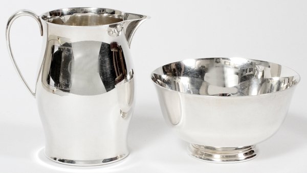 TUTTLE SILVERSMITHS STERLING CREAMER & SUGAR BOWL (1 of 2)