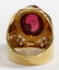 18KT YELLOW GOLD PINK TOURMALINE & DIAMOND RING - 3
