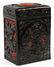 CHINESE BLACK & RED LACQUER CARD BOX EARLY 20TH C.