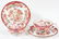 GERMAN PORCELAIN CUPS & SAUCERS C. 1910 TWO SETS