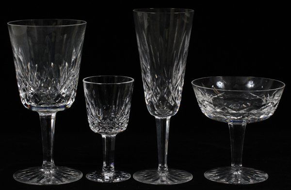 WATERFORD 'LISMORE' CRYSTAL STEMWARE 35 PIECES (1 of 1)