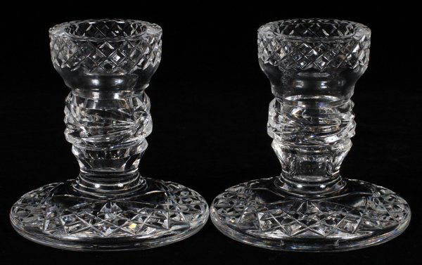 WATERFORD CRYSTAL CANDLESTICKS, PAIR (1 of 1)