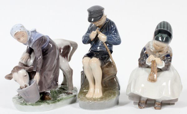 ROYAL COPENHAGEN PORCELAIN FIGURES, THREE (1 of 2)