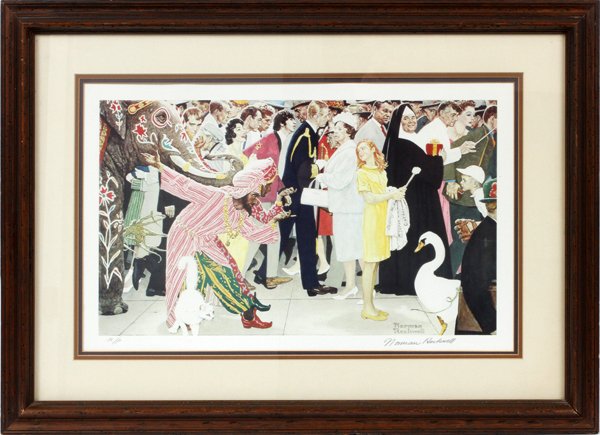 NORMAN ROCKWELL LITHOGRAPH SATURDAY PEOPLE (1 of 4)