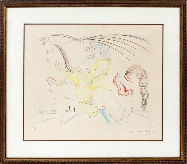 SALVADOR DALI HAND COLORED LITHOGRAPH (1 of 4)