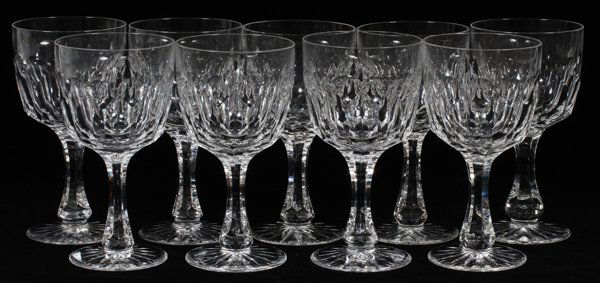 CRYSTAL GOBLETS C. 1940, NINE (1 of 2)