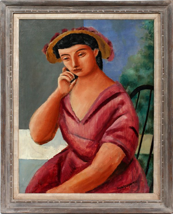 EDGAR YAEGER OIL ON CANVAS C. 1937 (1 of 4)