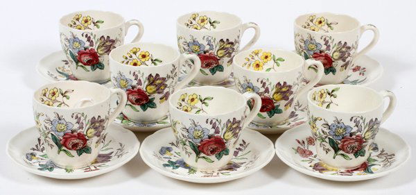 COPELAND SPODE 'GAINSBORO'DEMI TASSE CUPS & SAUCERS (1 of 2)