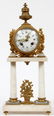 FRENCH BRONZE & MARBLE MANTEL CLOCK C. 1850