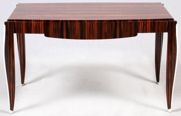 ART DECO STYLE ROSEWOOD VENEER DESK (1 of 3)