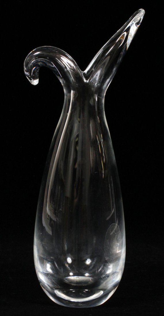 STEUBEN GLASS VASE W/ SHEARED RIM (1 of 1)