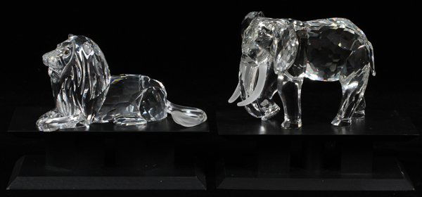 SWAROVSKI 'INSPIRATION AFRICA' CRYSTAL FIGURES, TWO (1 of 1)