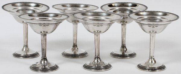 WEBSTER CO. STERLING DESSERT COMPOTES SET OF SIX (1 of 4)