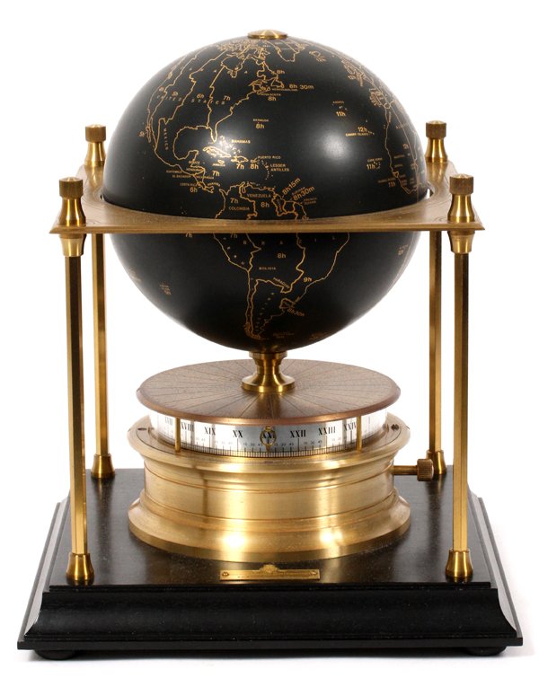 IMHOF SWISS ROYAL GEOGRAPHICAL SOCIETY GLOBE CLOCK (1 of 2)