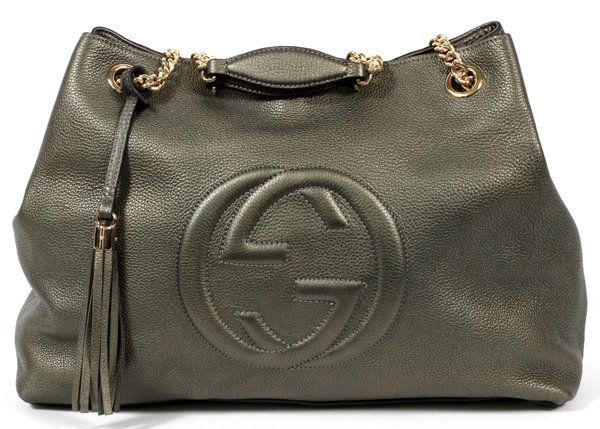 GUCCI METALLIC LEATHER 'SOHO' SHOULDER BAG (1 of 4)