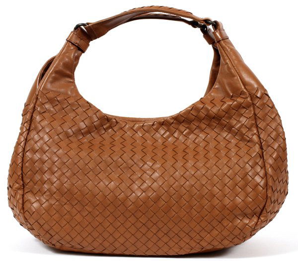 BOTTEGA VENETA BROWN INTRECCIATO LEATHER HOBO BAG (1 of 3)