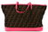 FENDI MONOGRAM CANVAS & PINK LEATHER TOTE BAG - 2
