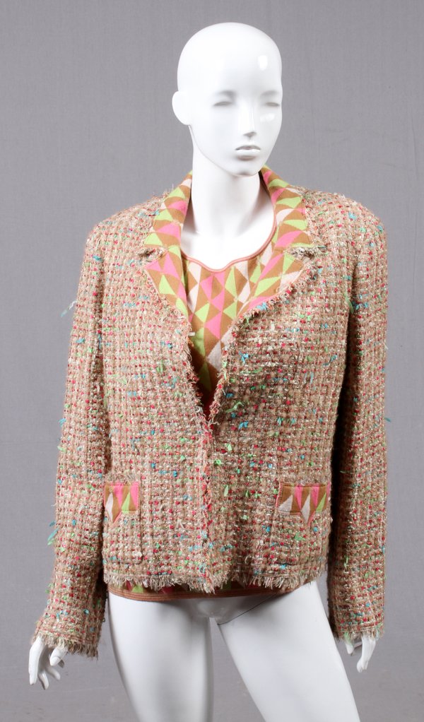 CHANEL CASHMERE & WOOL SWEATER & BOUCLE ENSEMBLE (1 of 3)