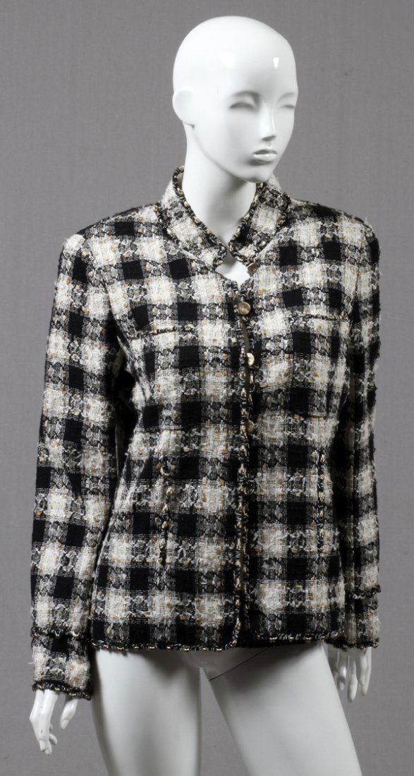 CHANEL TWEED JACKET & CASHMERE SWEATER ENSEMBLE (1 of 3)