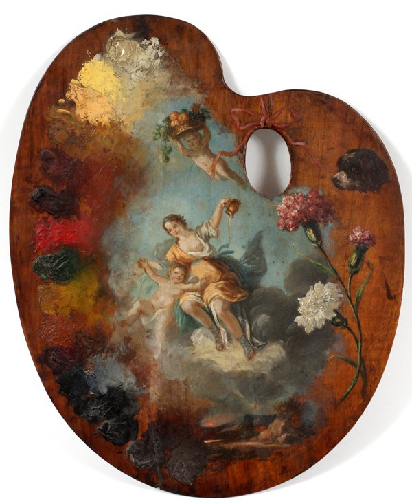CHARLES LOUIS LUCIEN MULLER OIL ON WOOD PALETTE (1 of 5)