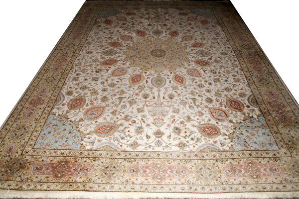 TABRIZ PERSIAN HAND WOVEN WOOL CARPET (1 of 2)