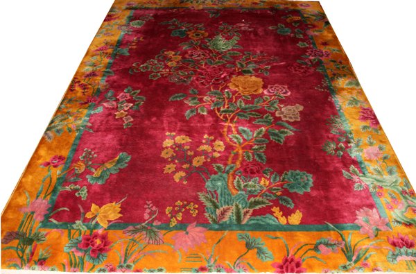 CHINESE ART DECO RUG C. 1920 (1 of 2)