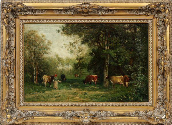 ATTRIBUTED TO JULES DUPRE OIL ON CANVAS (1 of 4)