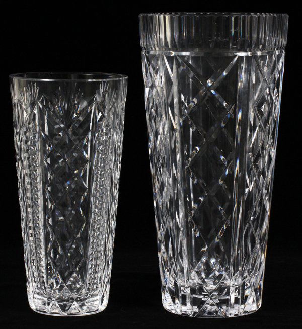 WATERFORD CRYSTAL VASES, TWO (1 of 1)