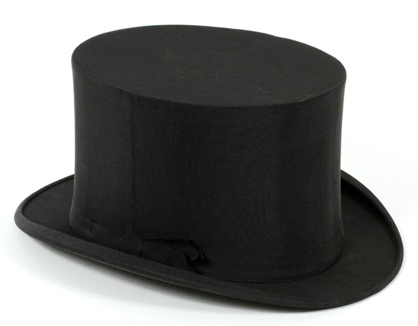 DOBBS GENTLEMAN'S FABRIC HIGH TOP HAT: DOBBS GENTLEMAN'S FABRIC HIGH TOP HAT:Accompanied by Dobbs Fifth Avenue Hats, New York fitted box. For a high resolution photo CLICK HERE