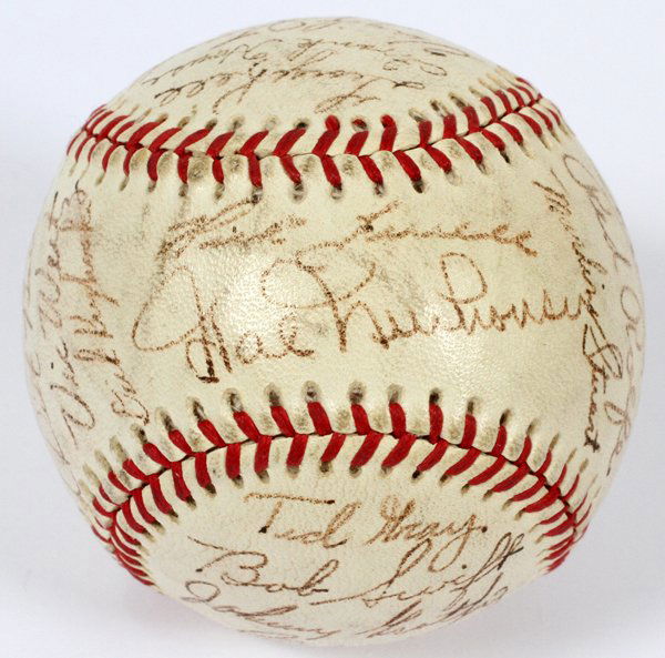 1950 DETROIT TIGERS SIGNED BASEBALL 28 SIGNATURES (1 of 6)
