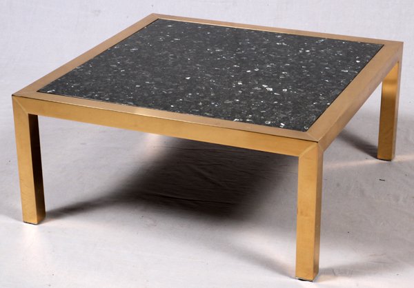 CONTEMPORARY MARBLE TOP COFFEE TABLE (1 of 2)