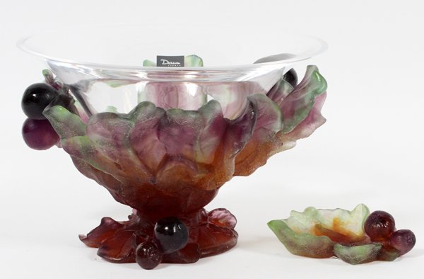 DAUM 'FIGUES' PATE DE VERRE BOWL (1 of 4)