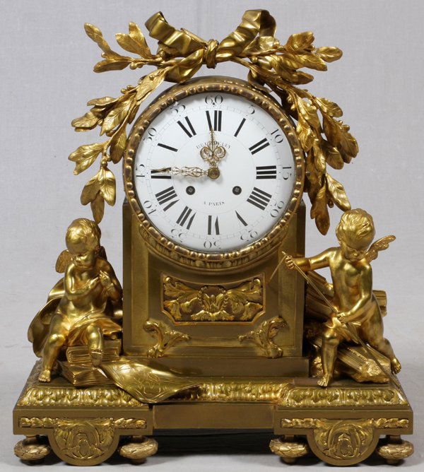 BEURDELEY A PARIS BRONZE CLOCK LATE 19TH C. (1 of 5)