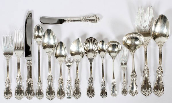 REED & BARTON 'BURGUNDY' STERLING FLATWARE SET (1 of 3)