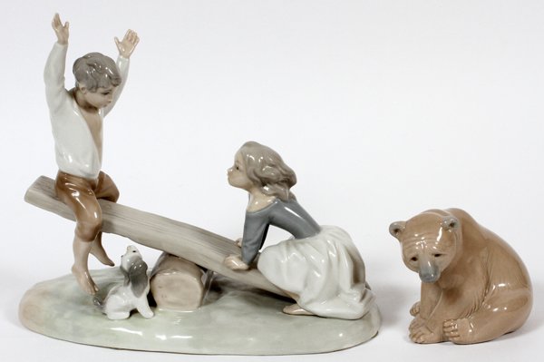 LLADRO PORCELAIN FIGURES, TWO (1 of 2)