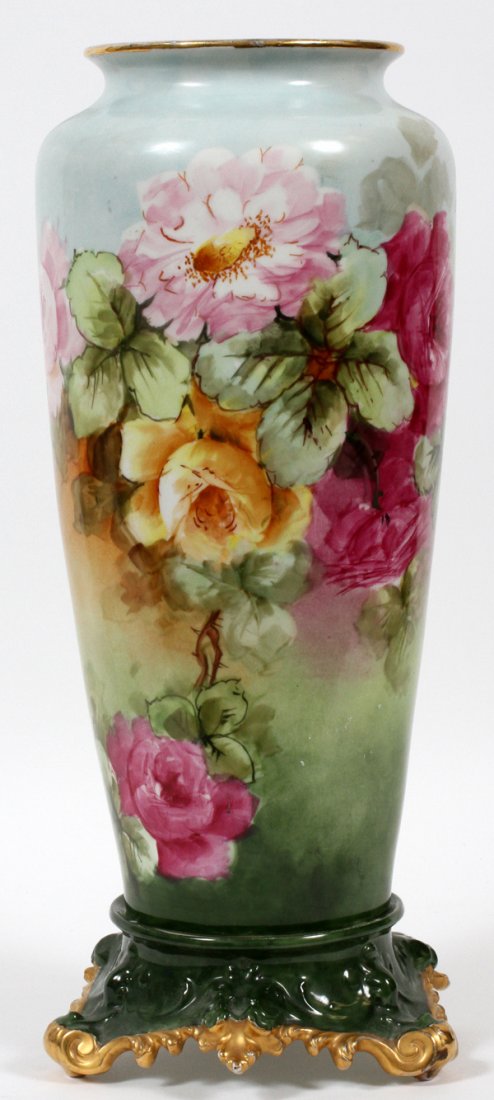 TRESSEMANN & VOGT LIMOGES PORCELAIN VASE  C. 1900 (1 of 2)