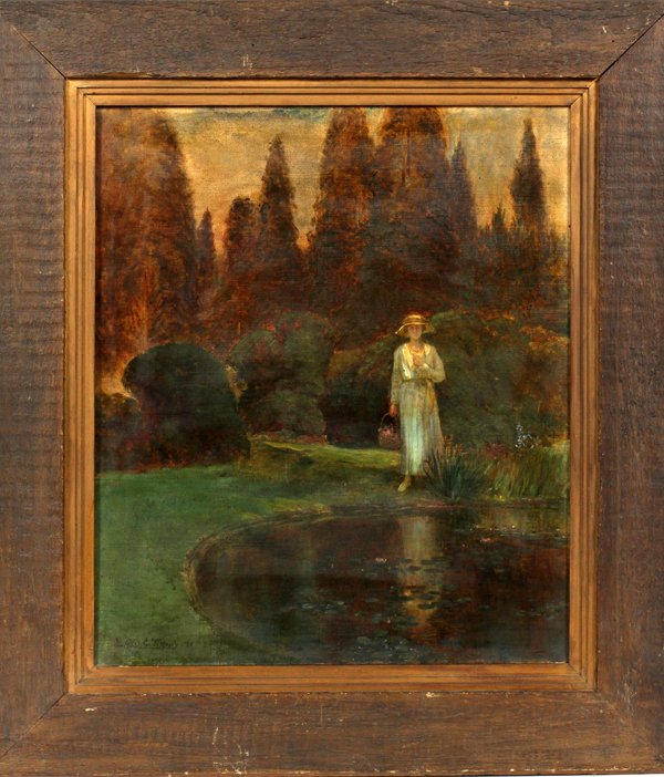 LOUIS COMFORT TIFFANY OIL ON CANVAS (1 of 5)