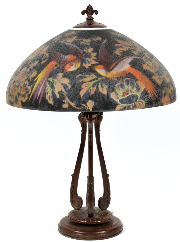 HANDEL REVERSE PAINTED GLASS SHADE (1 of 10)