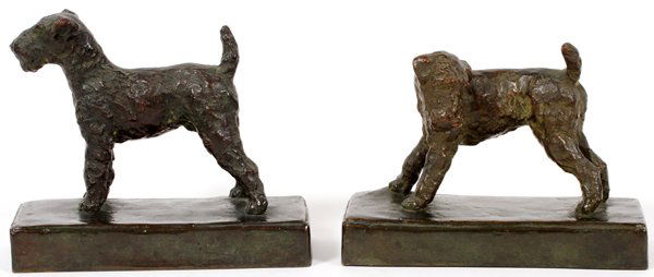 EDITH B. PARSONS "TERRIERS" BOOKENDS (1 of 7)